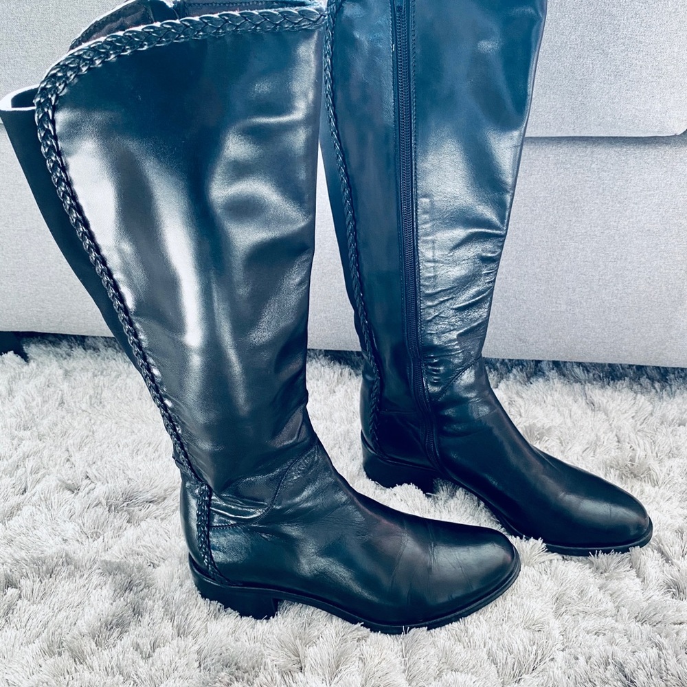 Leather Knee High Boots
